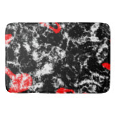 Rood, Wit en Zwart Marmer Abstract Badmat (Voorkant)