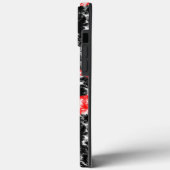 Rood, Wit en Zwart Marmer Abstract Case-Mate iPhone Case (Achterkant / Links)