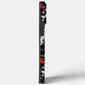 Rood, Wit en Zwart Marmer Abstract Case-Mate iPhone Case (Achterkant / Rechts)