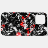 Rood, Wit en Zwart Marmer Abstract Case-Mate iPhone Case (Achterkant (horizontaal))
