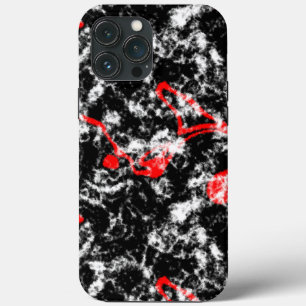 Rood, Wit en Zwart Marmer Abstract Case-Mate iPhone Case