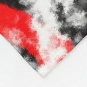 Rood, Wit en Zwart Marmer Abstract Fleece Deken (Hoek)