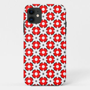 Rood wit en zwart patroon Case-Mate iPhone case