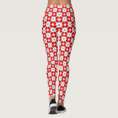 Rood wit en zwart patroon leggings (Achterkant)
