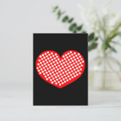 Rood wit en zwart pokadot briefkaart (Staand voorkant)