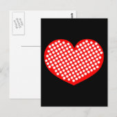 Rood wit en zwart pokadot briefkaart (Voorkant / Achterkant)