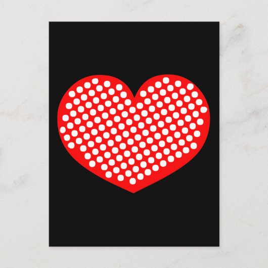 Rood wit en zwart pokadot briefkaart (Voorkant)