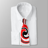 Rood wit en zwart psychedelisch ontwerp stropdas (Gebonden)