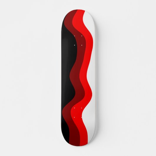 Rood, wit en zwart skateboard (Voorkant)