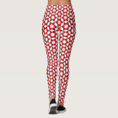 Rood wit en zwart Star-patroon Leggings (Achterkant)