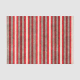 Rood wit en zwart Striped Patroon Tissuepapier