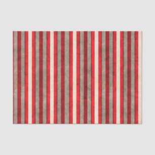 Rood wit en zwart Striped Patroon Tissuepapier