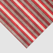 Rood wit en zwart Striped Patroon Tissuepapier (Detail)