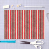 Rood wit en zwart Striped Patroon Tissuepapier (Craft)