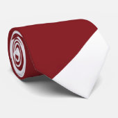 Rood Wit en Zwart Vet Diagonale Streep Stropdas (Opgerold)