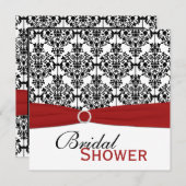 Rood, Wit en Zwart Vrijgezellenfeest nodigt uit Kaart (Voorkant / Achterkant)