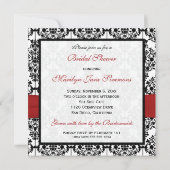 Rood, Wit en Zwart Vrijgezellenfeest nodigt uit Kaart (Achterkant)