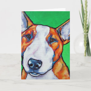 Rood/wit Engels Bull terrier Kaart
