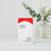 Rood wit, exclusief speciaal, modern visitekaartje (Staand voorkant)