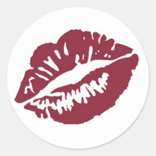 Rood wit fade lippen smooch kiss stickers
