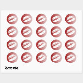 Rood wit fade lippen smooch kiss stickers (Vel)