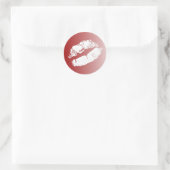 Rood wit fade lippen smooch kiss stickers (Tas)