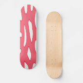 Rood wit fantasiepatroon skateboard (Voorkant)