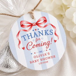Rood Wit & Favor Tag Bedankjes Labels