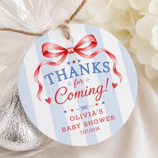 Rood Wit & Favor Tag Bedankjes Labels