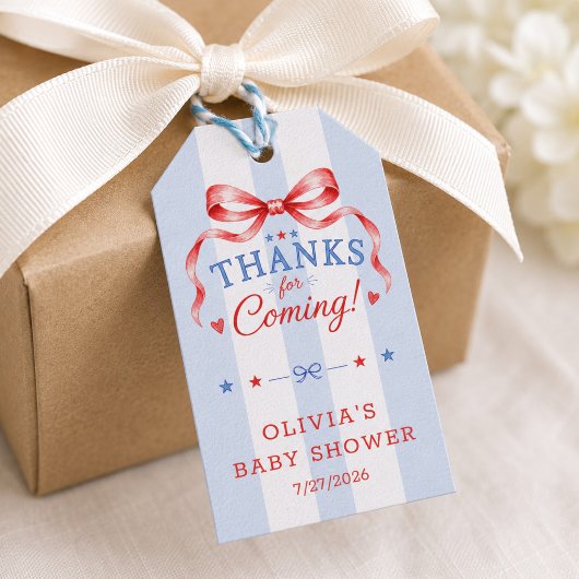 Rood Wit & Favor Tag Cadeaulabel