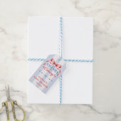 Rood Wit & Favor Tag Cadeaulabel (Met Touw)