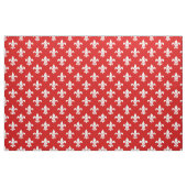 Rood, wit Fleur de Lis patroon Stof (Fat Quarter)