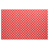 Rood Wit Fleur-de-lis Textiel Stof (Yard (91,4 cm))