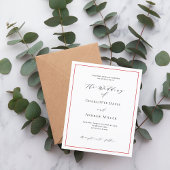 Rood wit formele QR code RSVP huwelijksuitnodiging