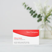 Rood wit gebogen, professioneel Visitekaartje (Staand voorkant)