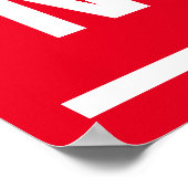 Rood Wit geeft Inspirerend nooit op Poster (Hoek)