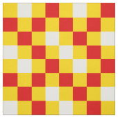 Rood Wit Geel Geruit Patroonontwerp Stof (Swatch)