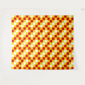 Rood Wit Geel Geruit Patroonontwerp  Wandkleed (Voorkant (horizontaal))
