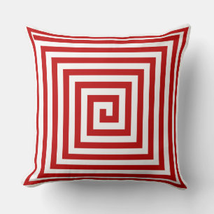 Rood & Wit Geometrie Solid Reverse Kussen