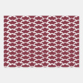 Rood + Wit Geometrisch Golfpatroon | Inpakpapier Vel (Voorkant 3)
