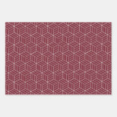 Rood + wit geometrisch patroon | inpakpapier vel (Voorkant 3)