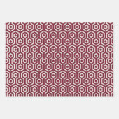 Rood + wit geometrisch patroon | inpakpapier vel (Voorkant 2)