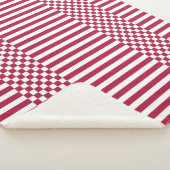Rood & Wit Geometrische Controllers & Strepen Sherpa Deken (3/4)