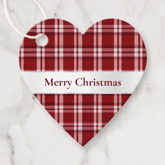 Rood wit geruit bedankjes labels (Voorkant)