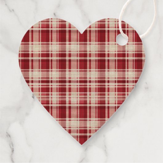 Rood wit geruit bedankjes labels (Achterkant)