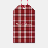 Rood wit geruit cadeaulabel (Voorkant)