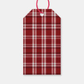 Rood wit geruit cadeaulabel (Achterkant)