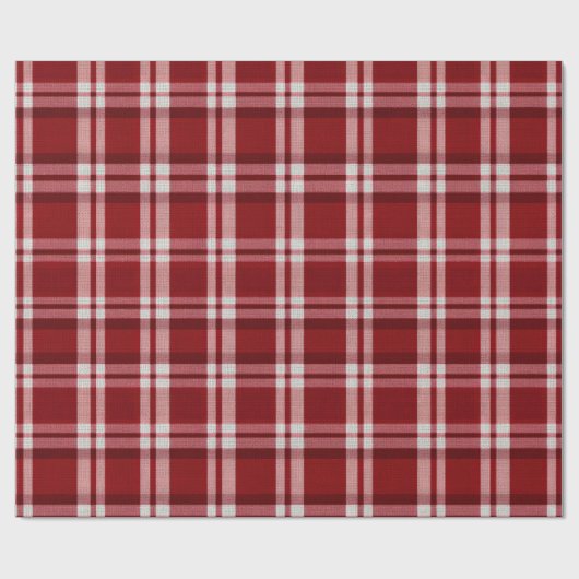 Rood wit geruit cadeaupapier (Vlak)