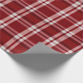 Rood wit geruit cadeaupapier (Hoek)