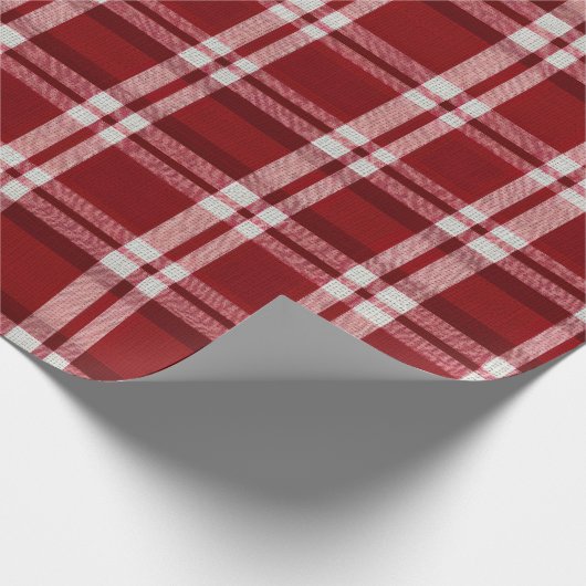 Rood wit geruit cadeaupapier (Hoek)